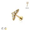 MULTI CZ MARQUISE CLUSTER WITH TWO ROUND GEM TOP THREADLESS (PUSH IN) 316L SURGICAL STEEL LABRET SET MULTI CZ MARQUISE CLUSTER WITH TWO ROUND GEM TOP THREADLESS (PUSH IN) 316L SURGICAL STEEL LABRET SET